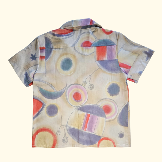 Hemd 90er lila pastell