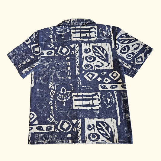 Hemd 90er dunkelblau