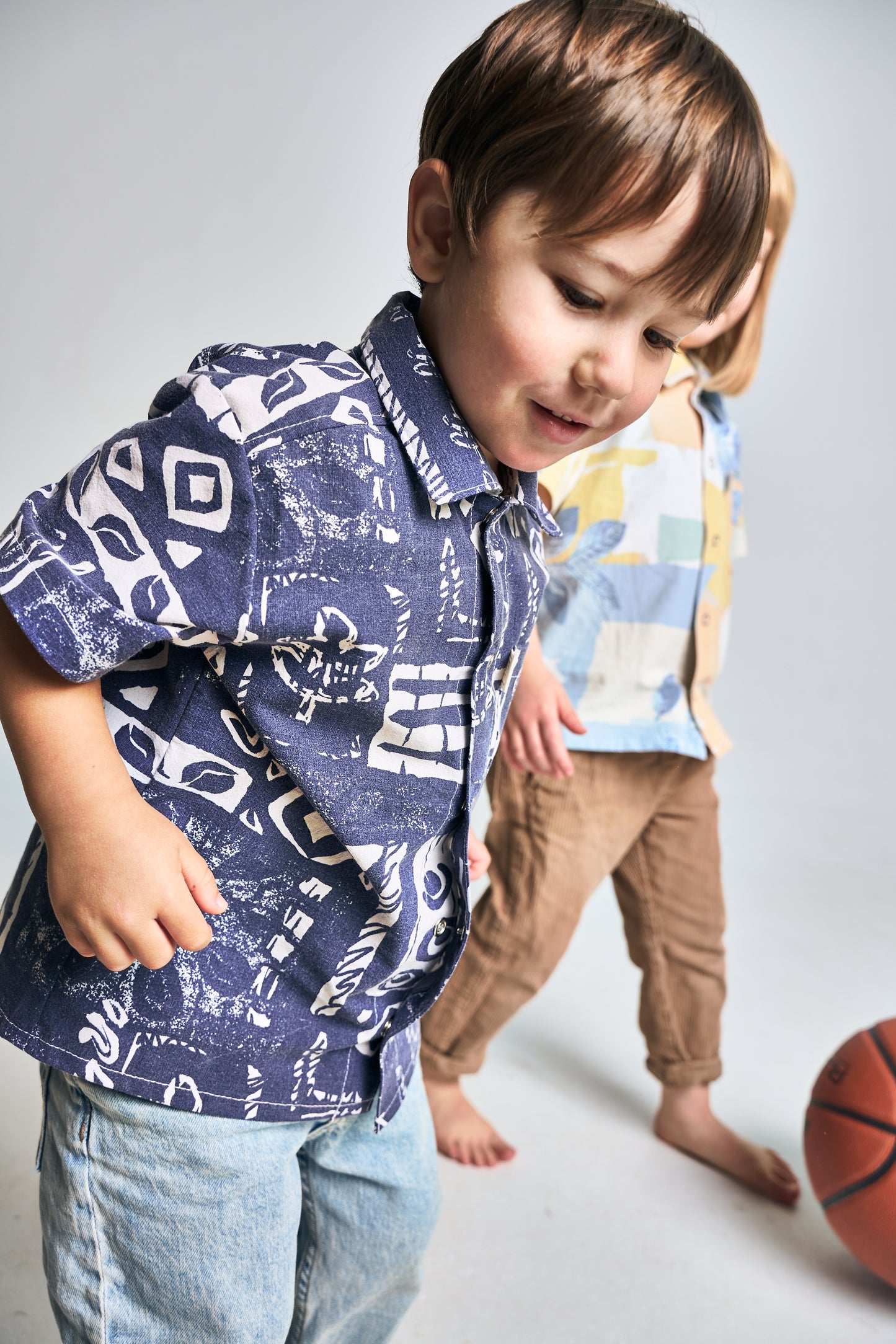 Hemd 90er dunkelblau