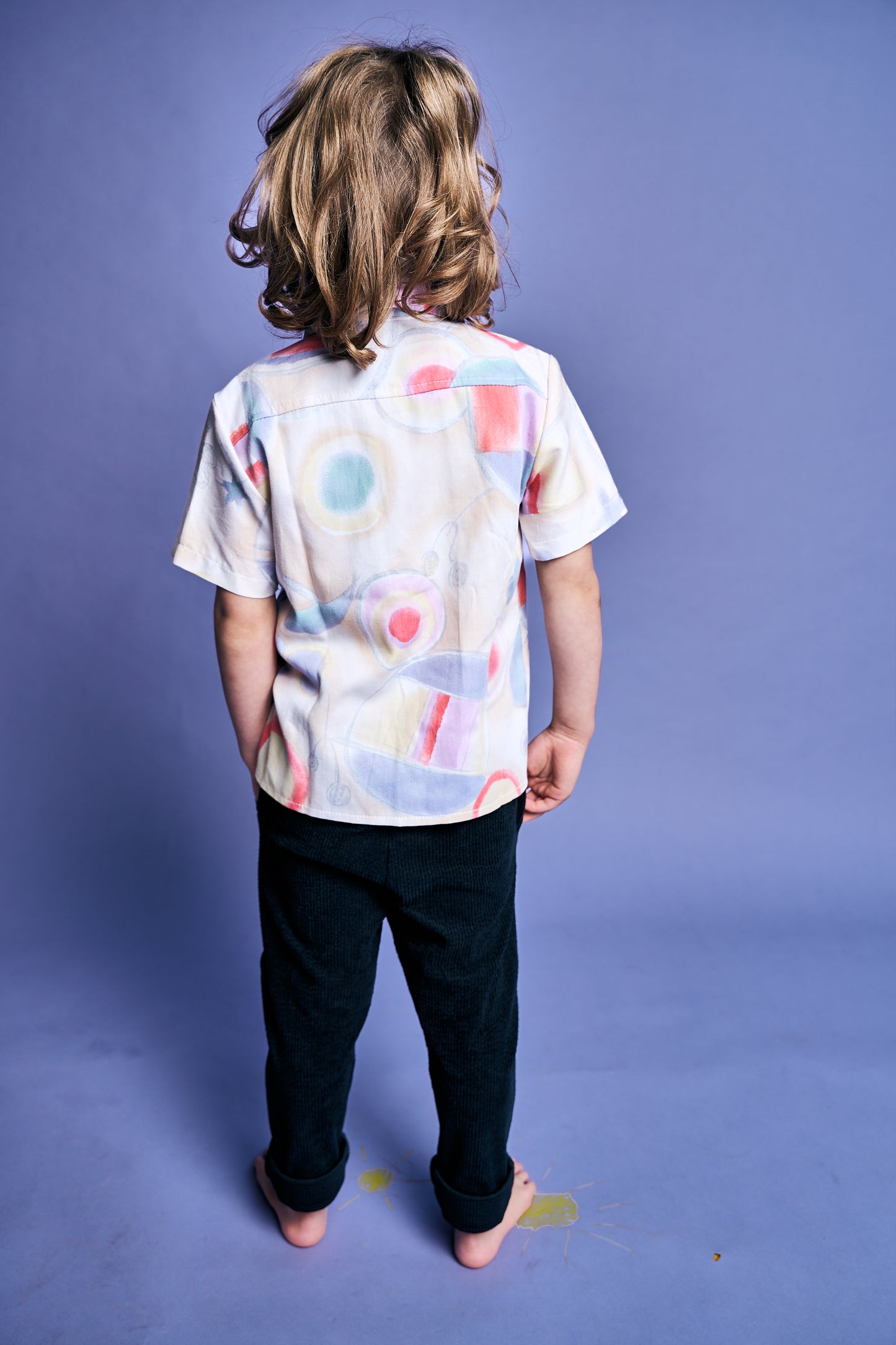 Hemd 90er lila pastell