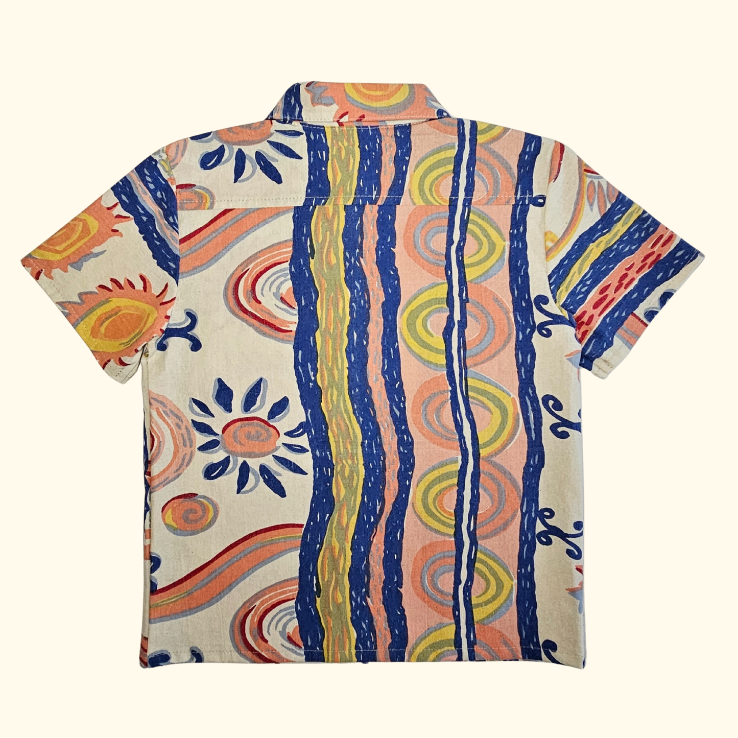 Hemd Muster beige bunt