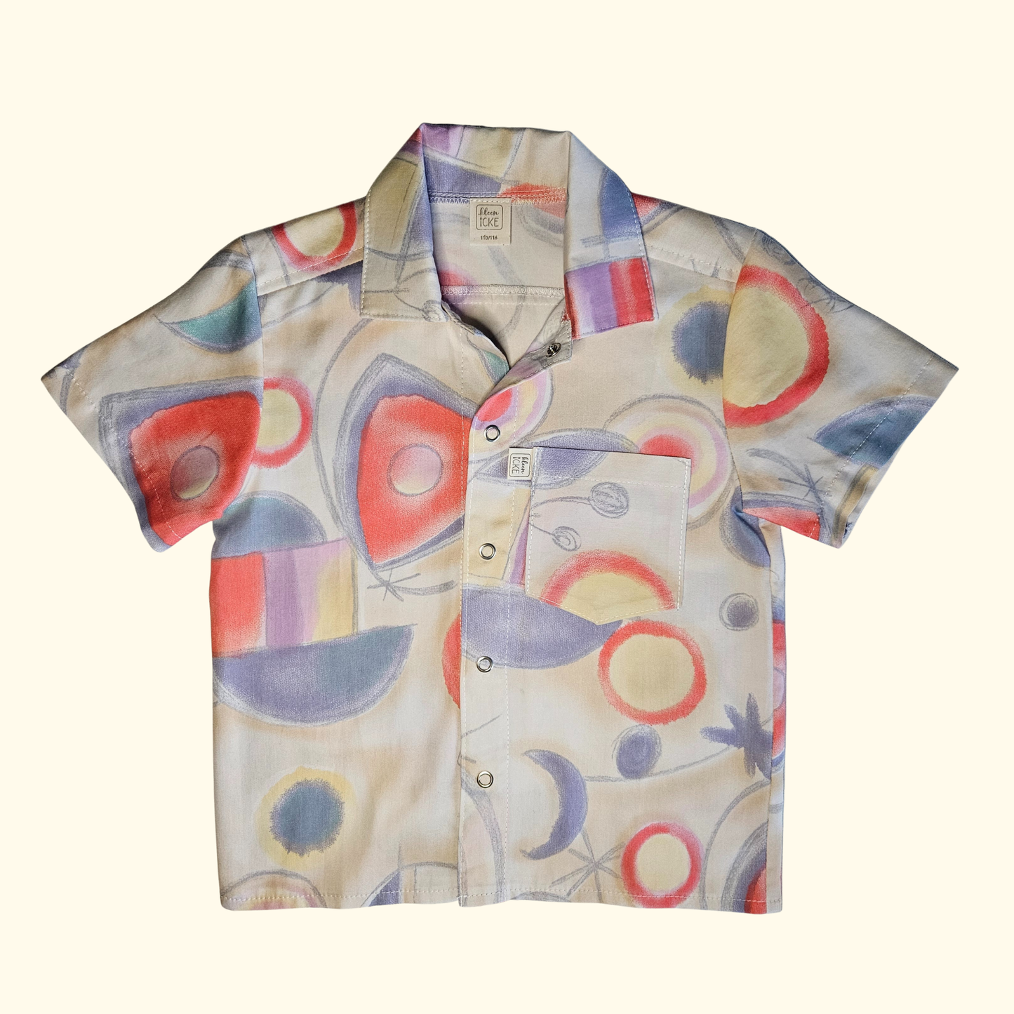 Hemd 90er lila pastell