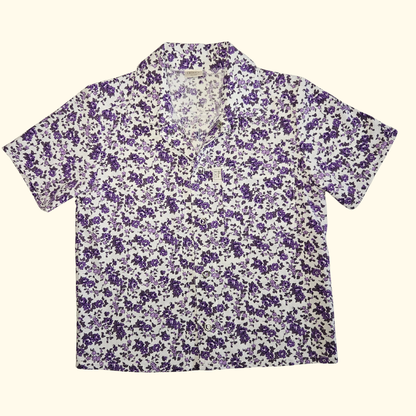 Hemd Blumen lila