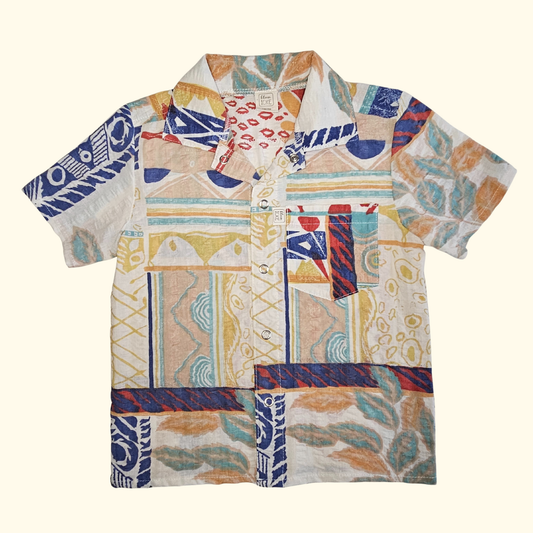 Hemd 90er bunt - Seersucker