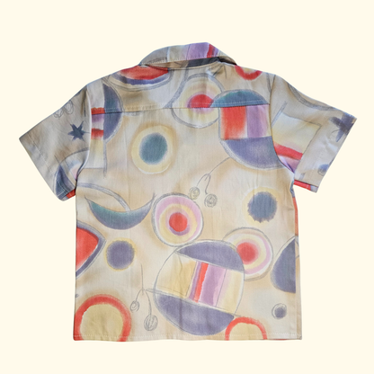 Hemd 90er lila pastell