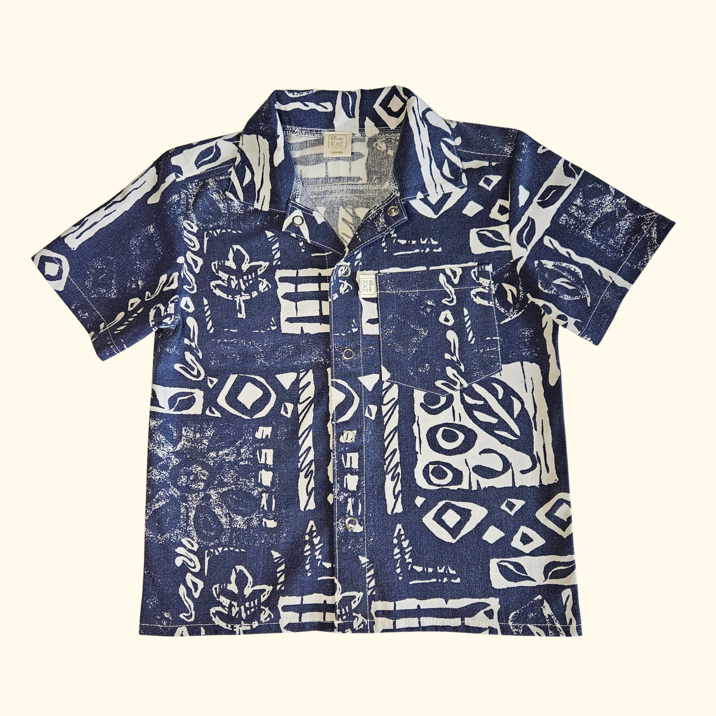 Hemd 90er dunkelblau